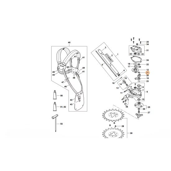 STIHL  Podkładka sprężynująca 21,8x14x0,3 9298 021 3930